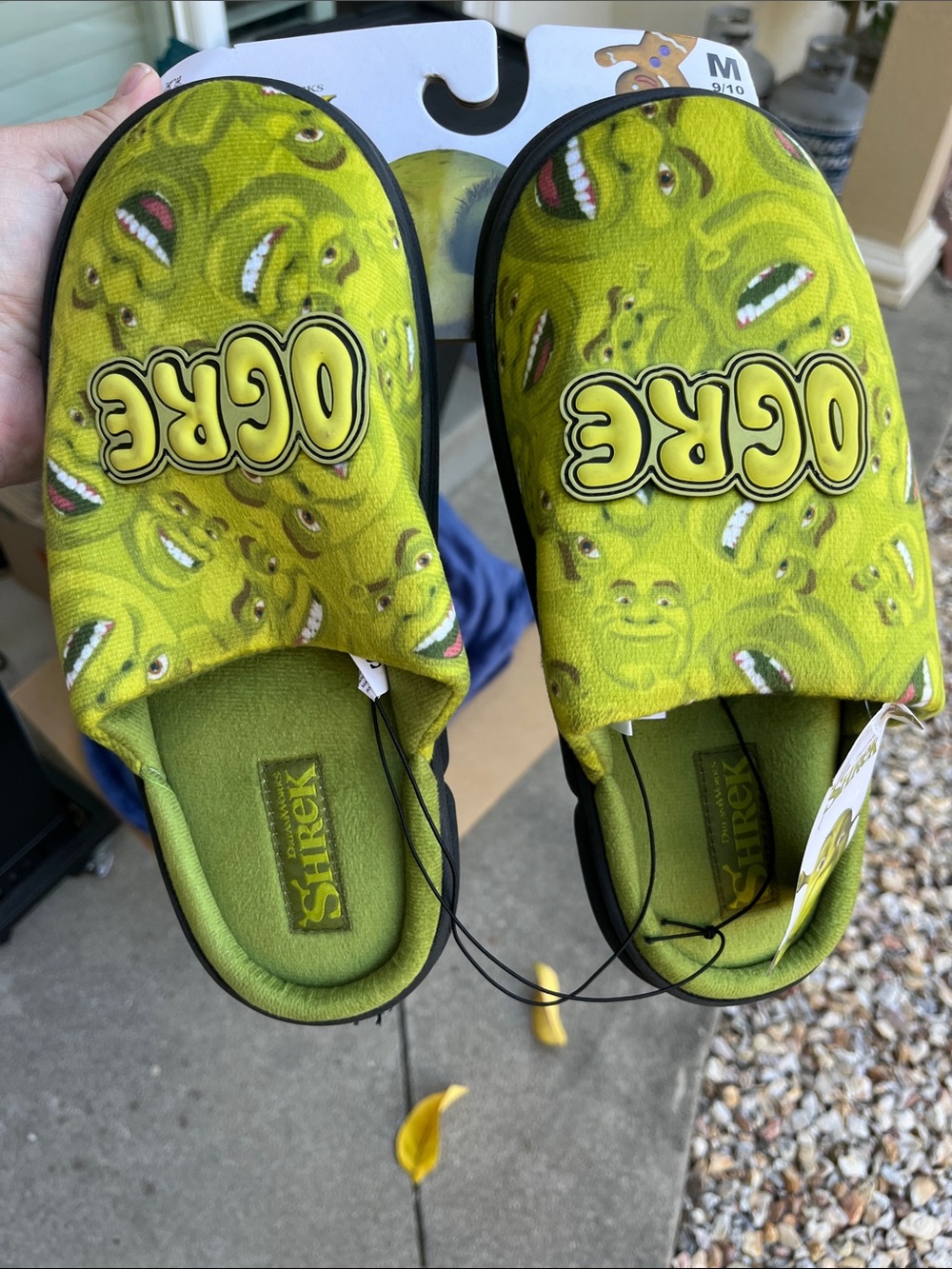 Dreamworks Shrek Green Graphic Slip-On Kids Slippers